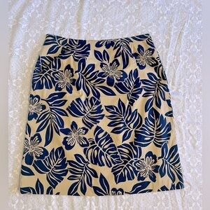 Talbots Floral Tropical Sequin Skirt 10